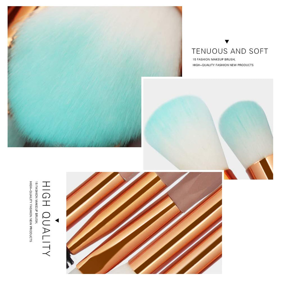 Pinceles de maquillaje, shoppingjy 20 Piezas Pinceles de Maquillaje Suaves Belleza Maquillaje, Sombras de Ojos set de Brochas Cosmético Fundación Ojo Cara Sonrojo Cepillos Polvos Maquillaje Base Maquillaje Professional Set de Brochas (Azul+violeta)